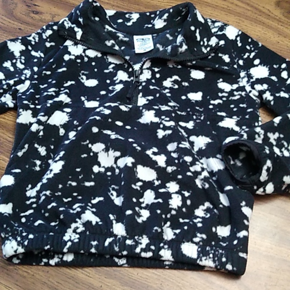 Girls 🖤 Black & White 1/4 Zip Soft Sweatshirt Size Small (6/6x)